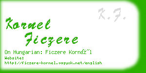 kornel ficzere business card